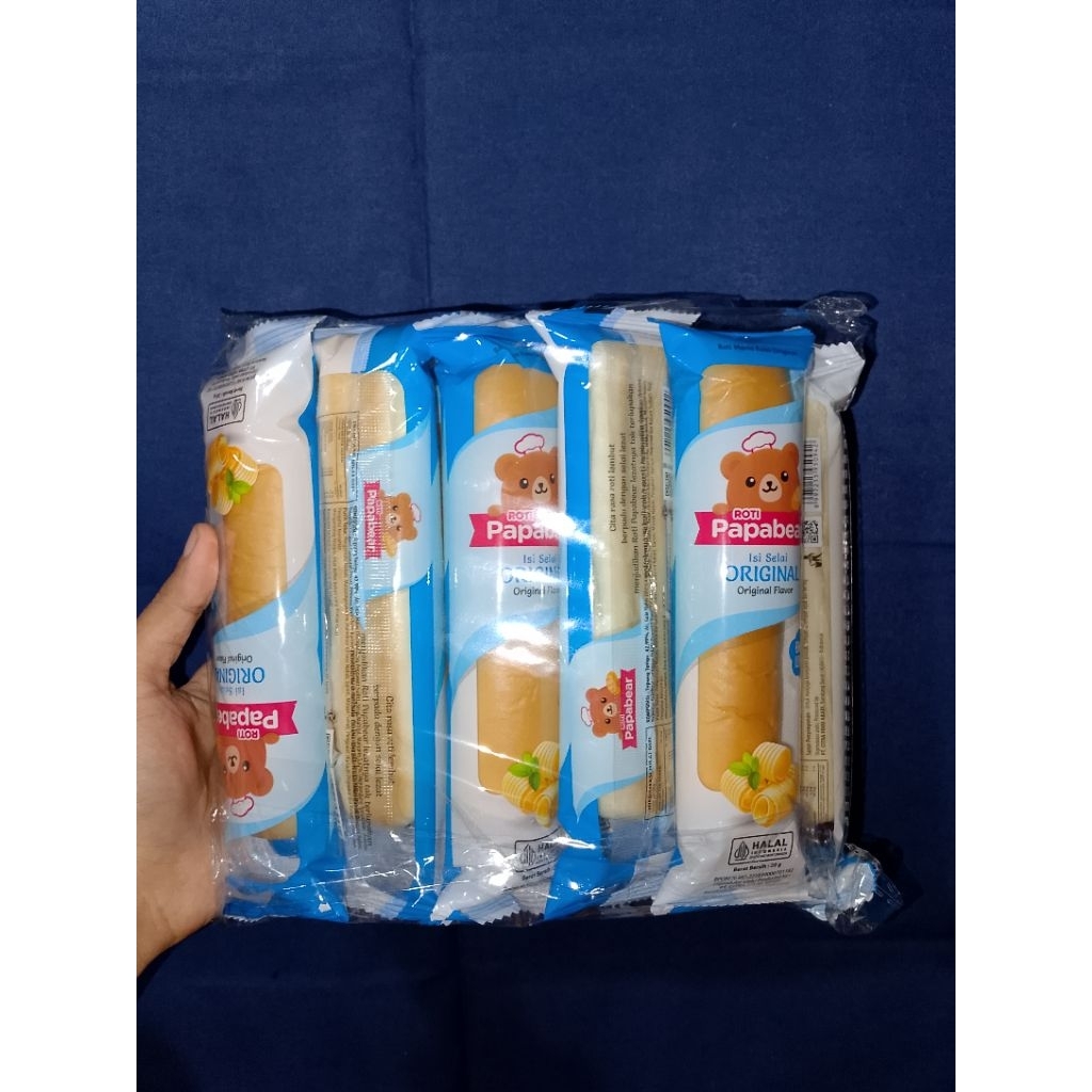 Roti Viral Papabear Rasa Ori/ Keju / coklat isi (1pck/10pcs)