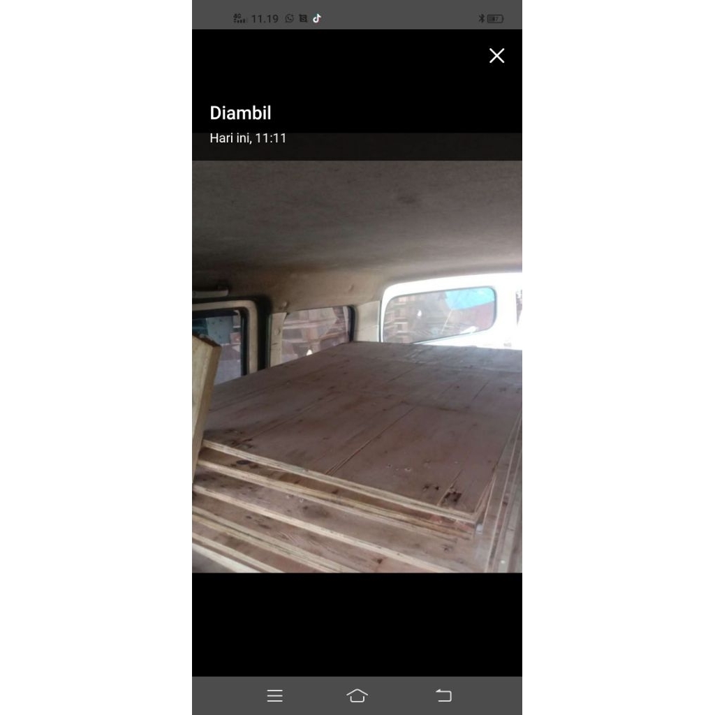 triplek 48cm x 65 cm bekas palet