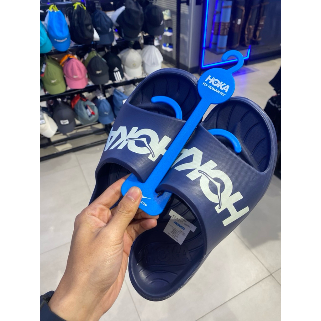 Sandal Hoka Unisex Slide Athletic Ora Sandal Hoka biru navy