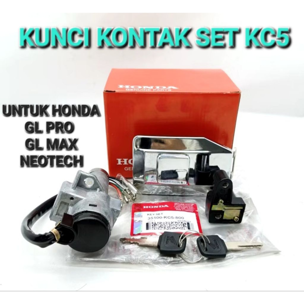 KUNCI KONTAK SET KC5 HONDA GL PRO GL MAX NEOTECH KABEL 4 ASLI ORIGINAL HONDA AHM