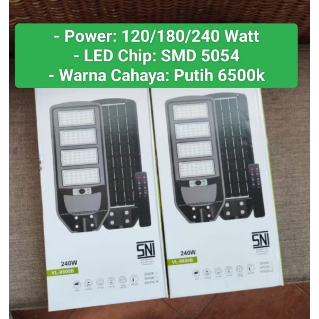 Vacolux Lampu jalan solar PJU led all in one tenaga surya 120W 180W 240W