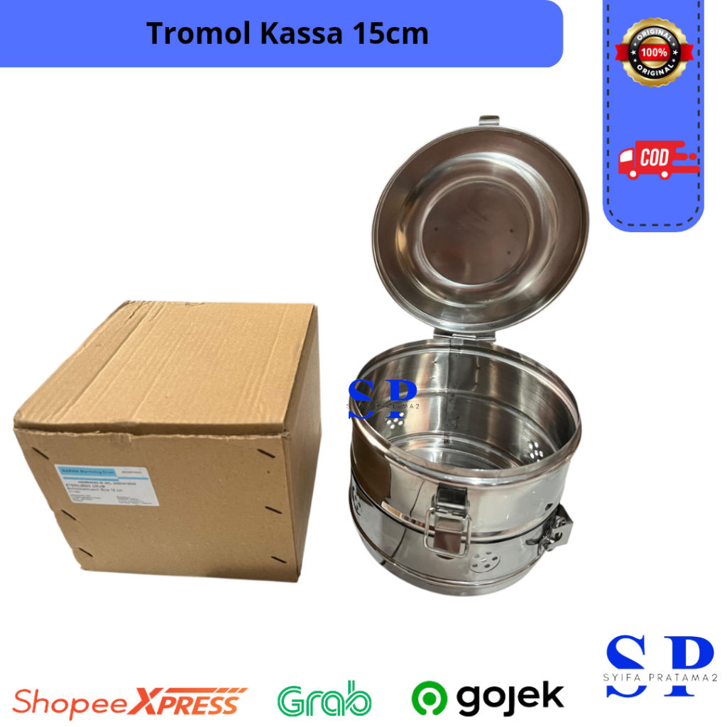 Marwa Tromol Kassa 15cm / Drussing Drum Stainless Steel