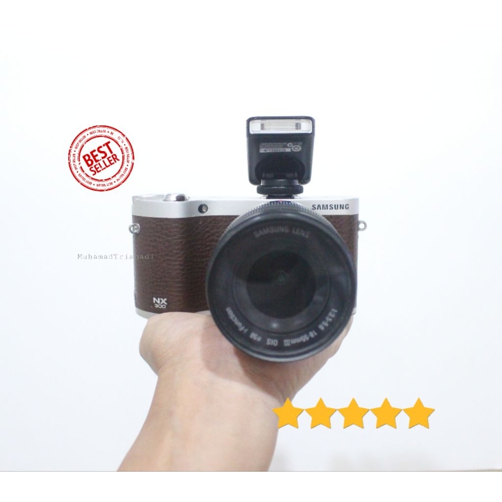 Camera Kamera Mirrorless Samsung NX300 Lensa 18-55mm III OIS FullHD Video 20MP Amoled For WIFI Cokla