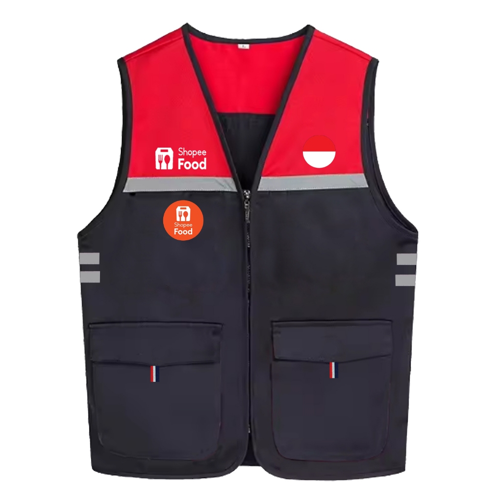 Rompi ShopeeFood | Jaket Driver Shopee | Rompi Shopee | Vest Jaket ShopeeFood Original