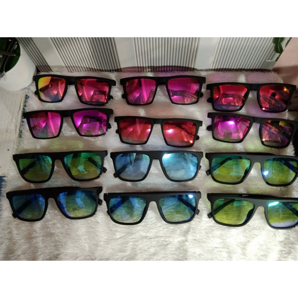 KACAMATA FASHION KOTAK COWOK LENSA POLARIZE-BLACK