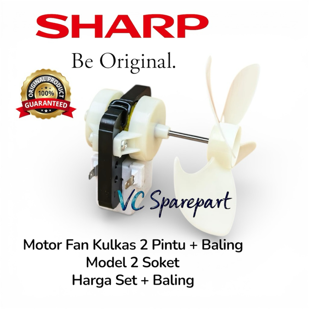 Motor fan kulkas SHARP  2 pintu + Baling / Fan Kulkas Kipas SHARP