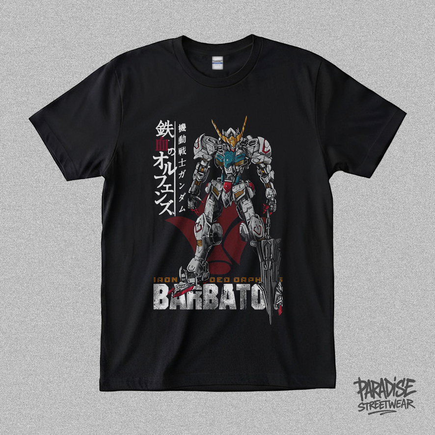 PARADISE - Kaos Anime - Gundam Barbatos - Supersoft Premium – Reguler / Oversized