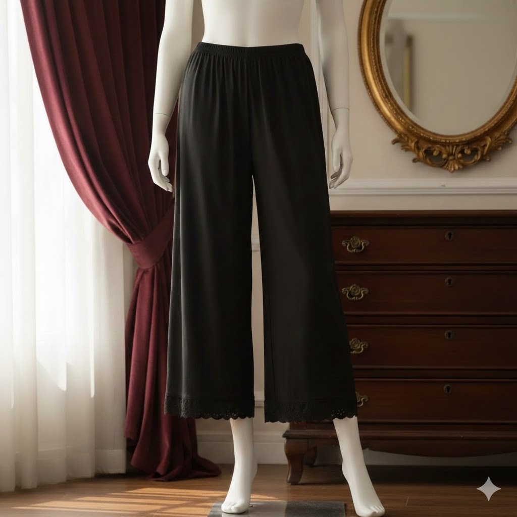 [ISI 3 PCS] Celana Rok Wanita Abelio Hitam - Rok Celana Muslimah Panjang - Kulot Rok Daleman Gamis P