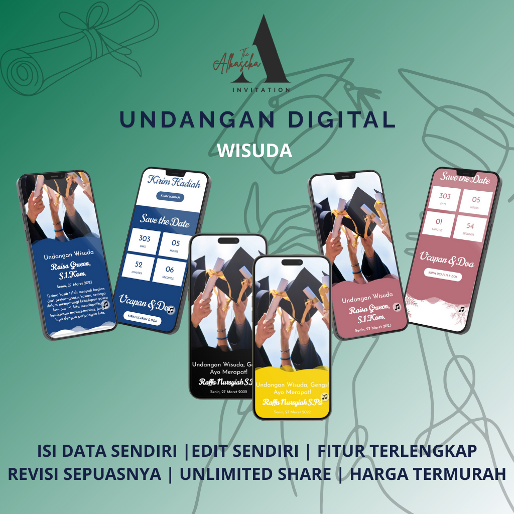 Undangan Digital Wisuda | Undangan Website Digital Premium Online