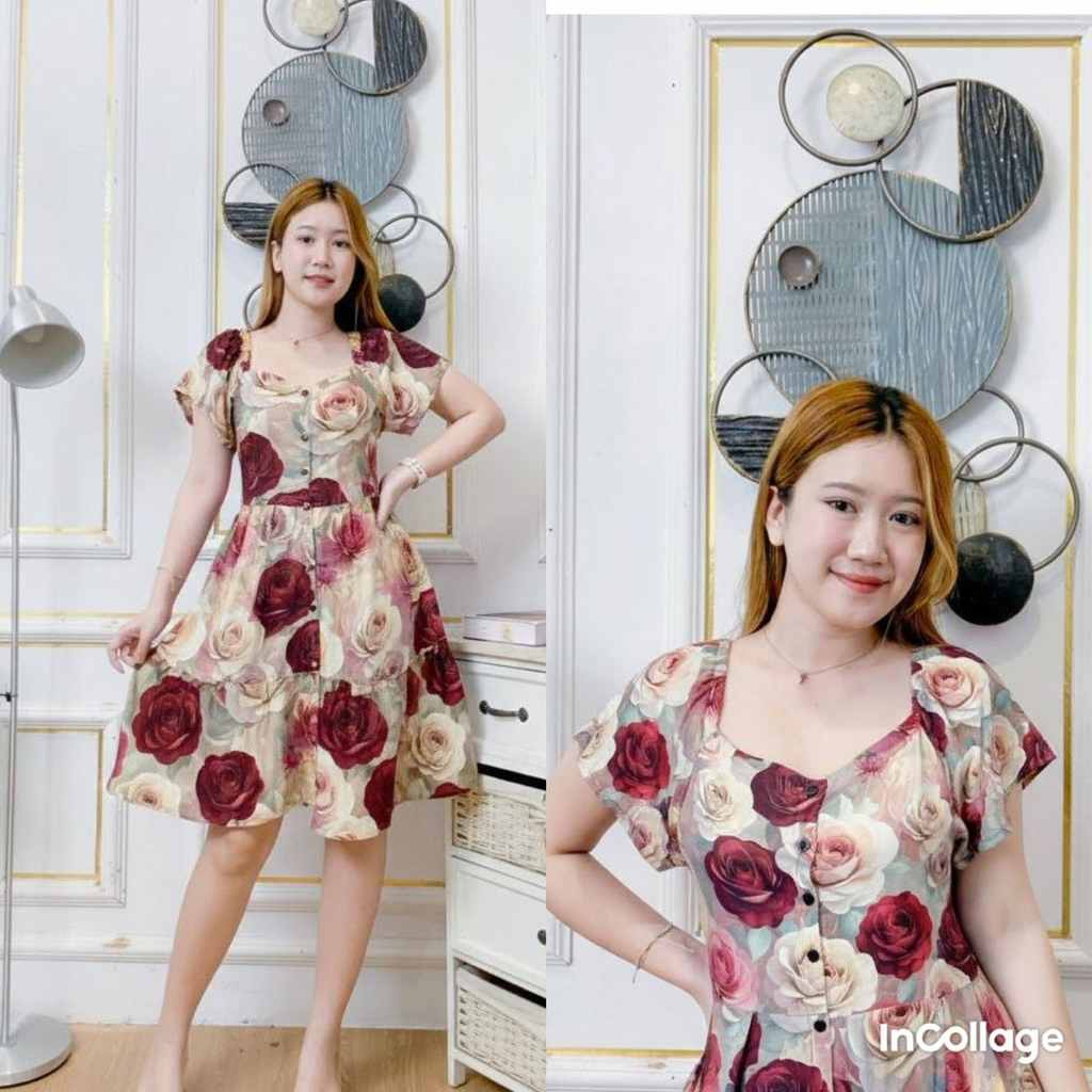 Daster becca/dress becca/bumil busui/full kancing/pendek/daster anti pelakor/daster sexy/katun rayon