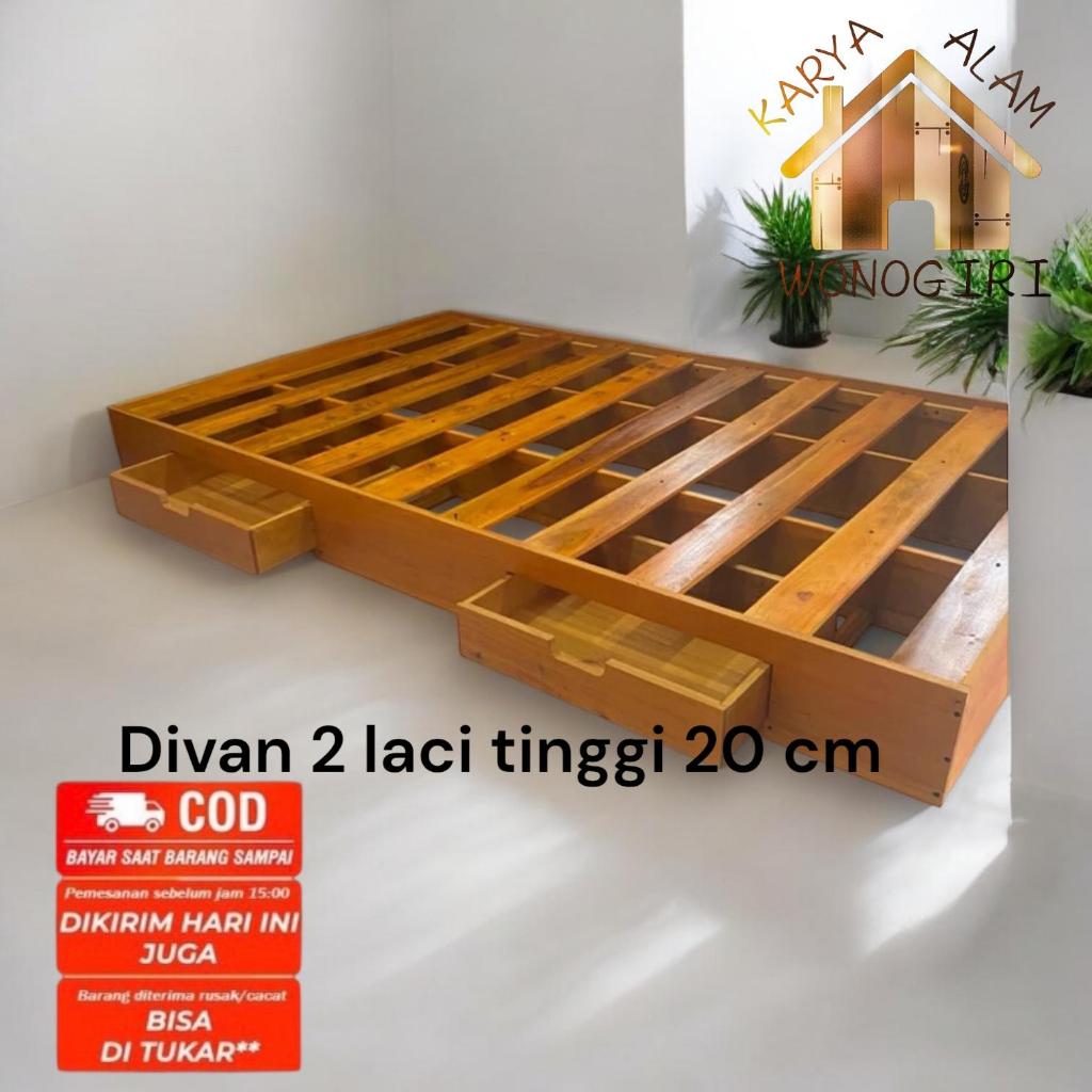 Dipan kasur+laci/dipan/kasur estetik dan minimalis