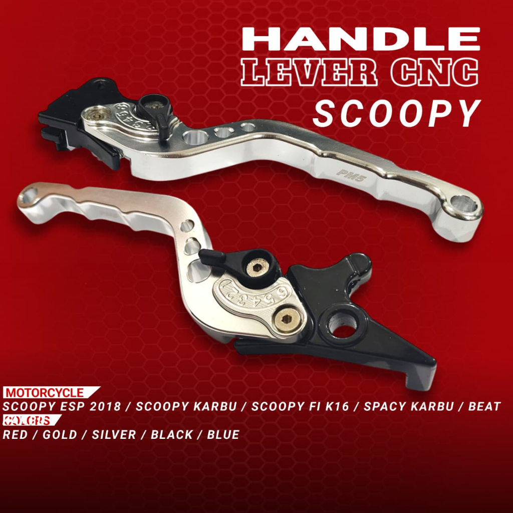 Handle Rem Tuas Rem Full cnc Variasi Set Kanan Kiri Pnp Scoopy Lama Scoopy Karbu Scoopy esp 2018 Sco