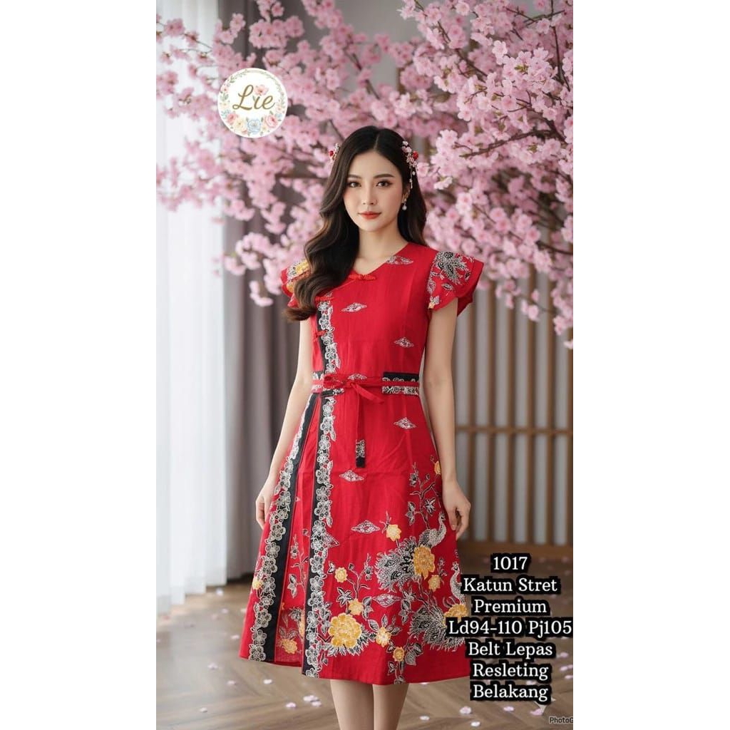 dress batik katun stretch premium