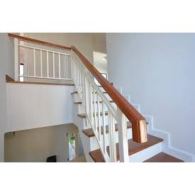 Reling Tangga Kayu Baru Pegangan Tangga Rumah Bahan Kayu Ukuran Sesuai Permintaan