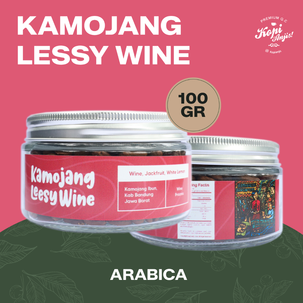 Kopi Anjis-Biji Kopi Arabika Kamojang Lessy Wine  Roast Beans ( Kamojang Wine )