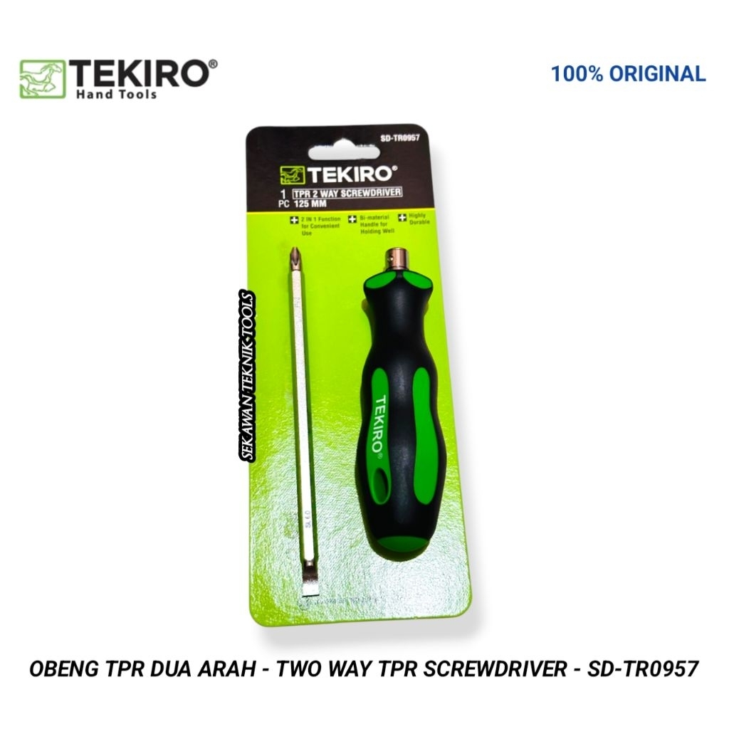 Tekiro Obeng TPR Dua Arah / Obeng TPR Bolak Balik / TWO WAY TPR SCREWDRIVER