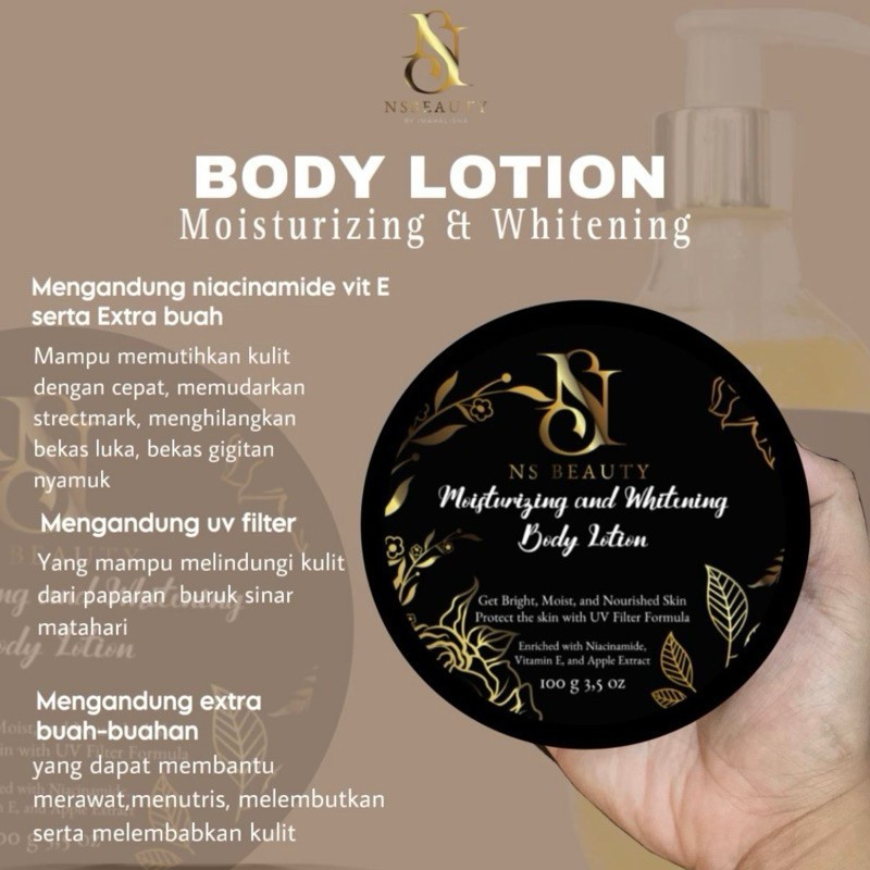 PROMO TERMURAH NS LOTION PEMUTIH TERAMPUH 10x EKSTRA WHITENING BODY LOTION NS BEAUTY BPOM 100%NS LOT