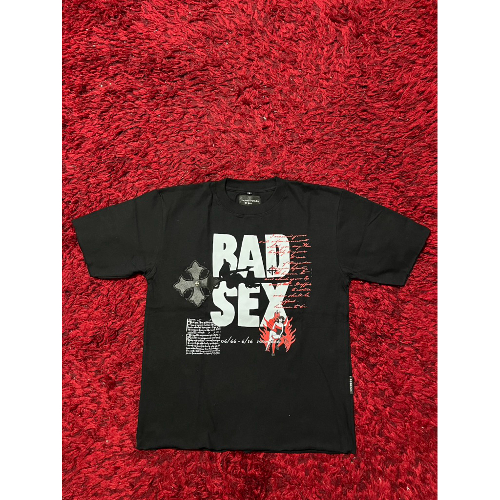 boxy tee unfinished “bad sex” size M