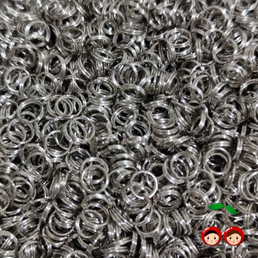GROSIR Jump Ring Kait Bulat Rhodium DOUBLE [100Pcs] untuk Ganci/ DIY Kerajinan
