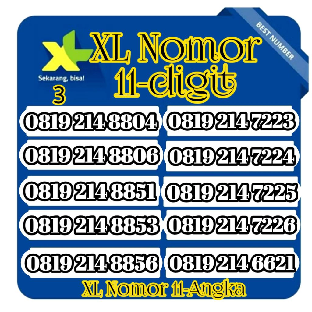 promo perdana Xl nomor cantik 11digit(Cek Deskripsi)