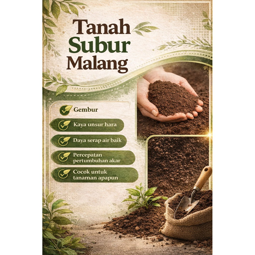 Media Tanam Tanah Lembang 1 Karung - Gembur, Subur, Asli malang