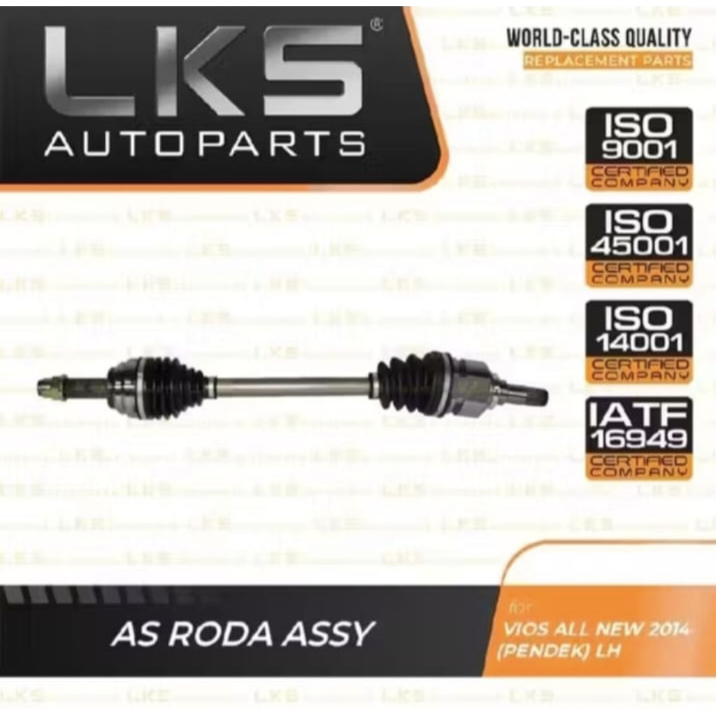 CV Joint Assy Komplit Set Kanan Kiri All New Vios Gen3 Merk LKS