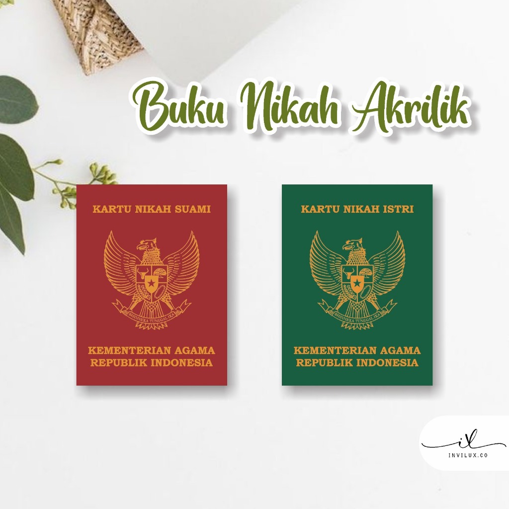 Replika Buku Nikah Akrilik Untuk Dekorasi Mahar Pernikahan hasil Cetak Jernih Siap Kirim