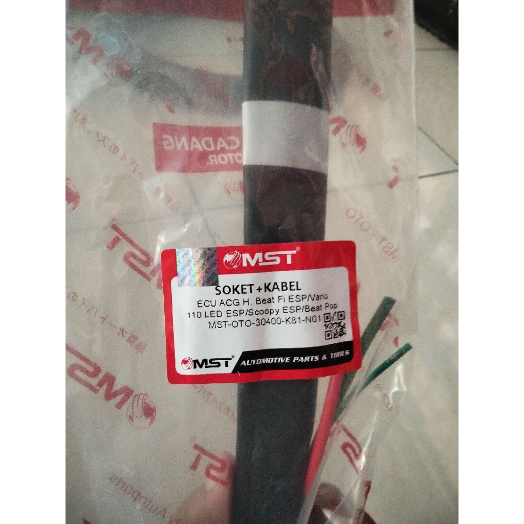 SOKET+KABEL ECU ACGH UNTUK MOTOR BEAT FQ ESP/VARIO 110 LED ESP/SCOOPY ESP/BEAT POP
