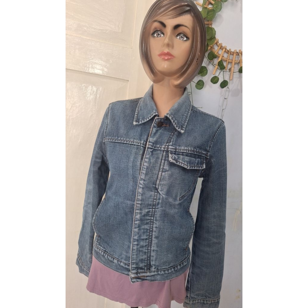 baju atasan perempuan denim 12 th-remaja