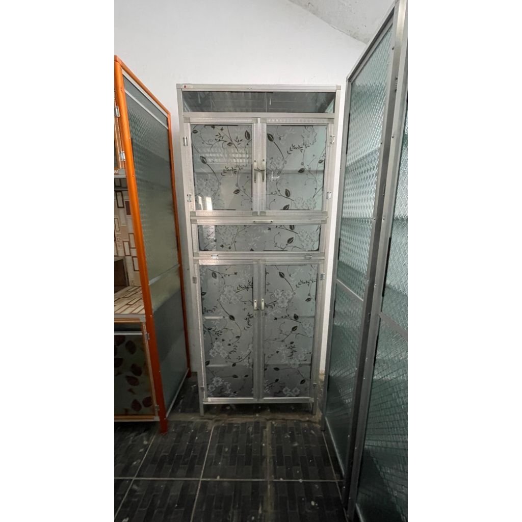 Rak Piring Aluminium 2pt hollow kaki tebal