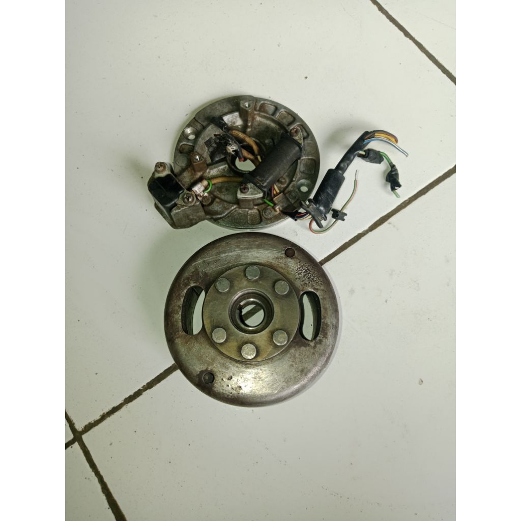 magnet+rumah spul ori copotan honda win 100 win original copotan motor