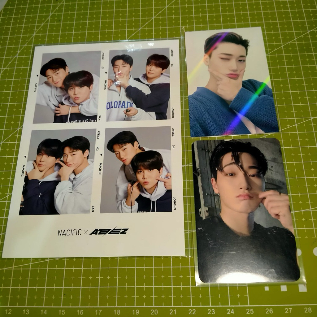 Ateez Choi San Official Benefit Photocard Nacific x Ateez Postcard