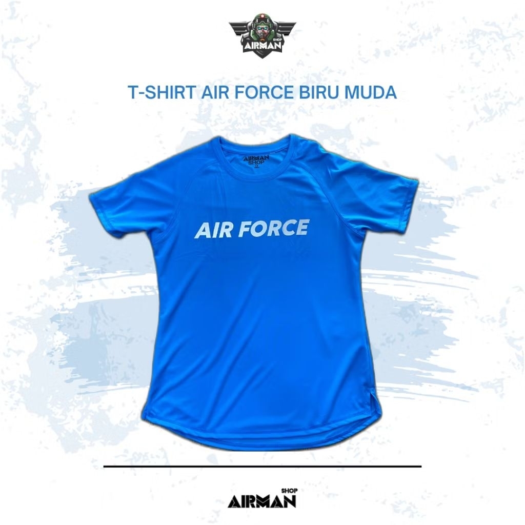 Air Force Shirt/Kaos Air Force Biru Muda