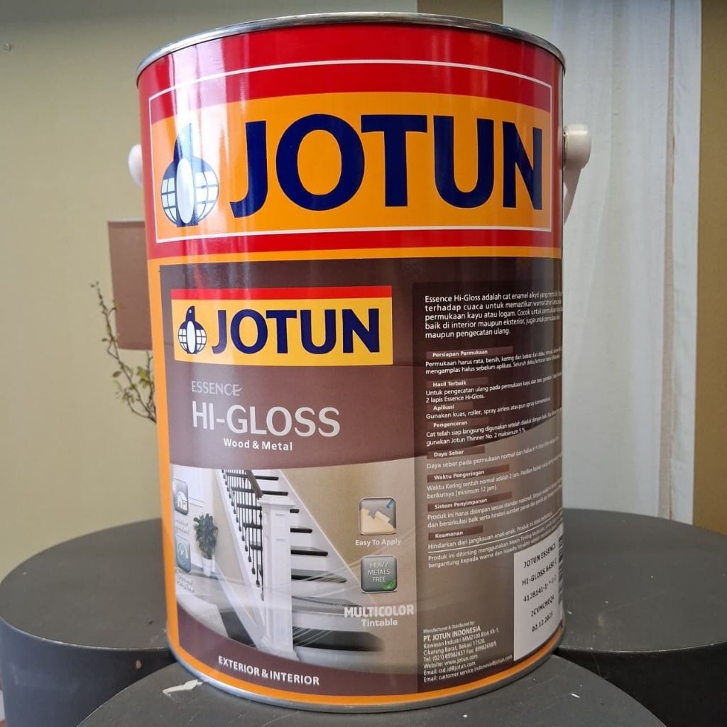 JOTUN ESSENCE HI-GLOSS 5LTR/CAT KAYU DAN BESI/CAT MINYAK/CAT MINYAK SOLVENT BASED