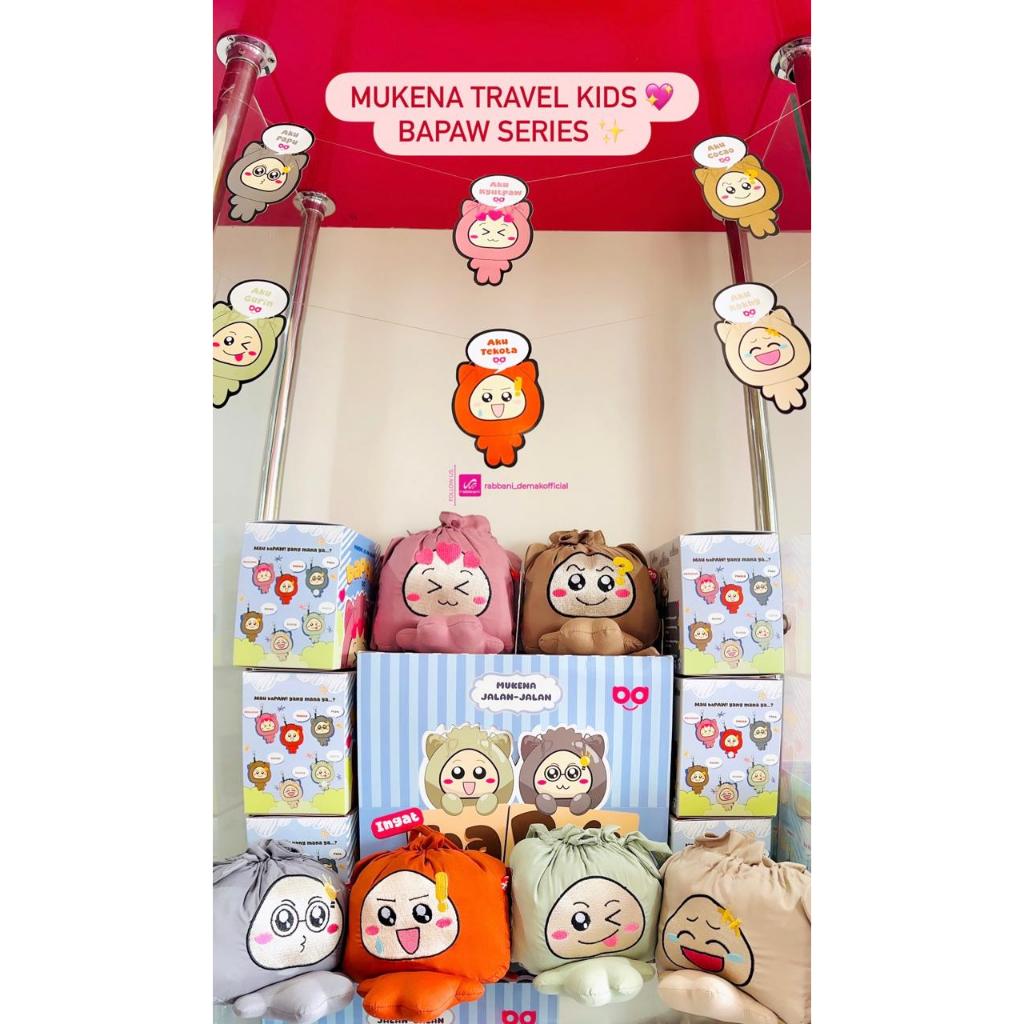 RABBANI-MUKENA ANAK BAPAW-MUKENA TRAVEL KIDS-MUKENA PARASUT-100%ORIGINAL RABBANI