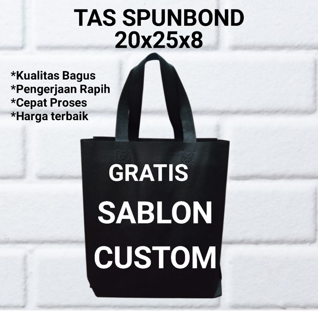Tas Spunbond 20x25x8 Sablon