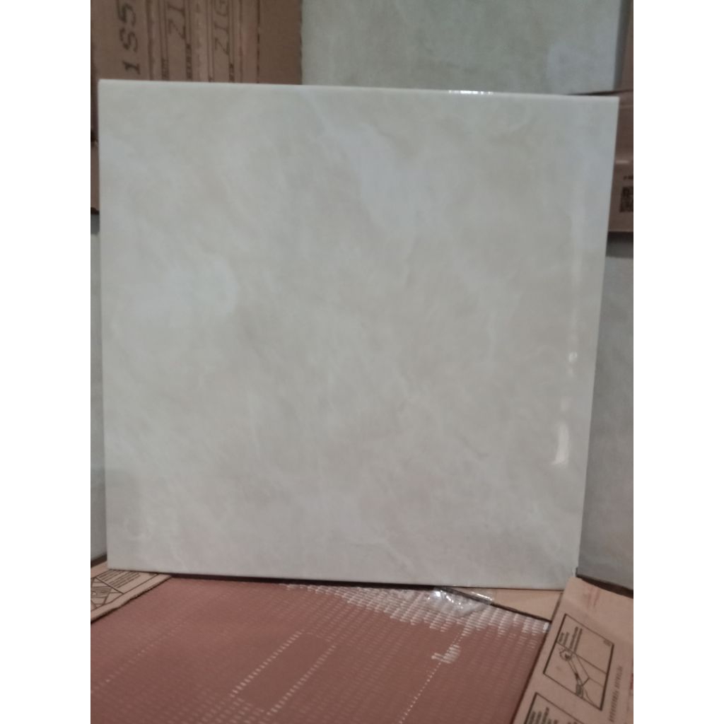 Keramik Lantai Kilap Asia Zigma Cream 40x40 KW2