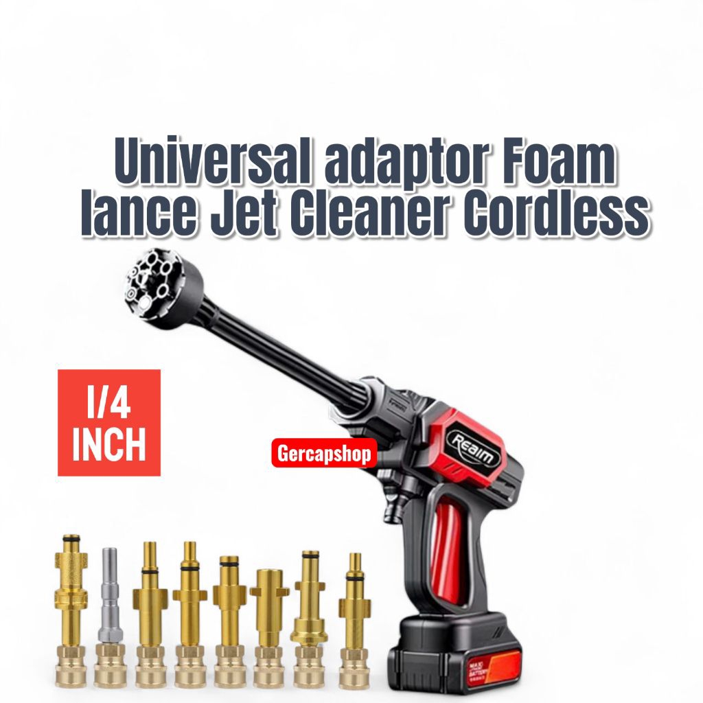 Quick Release 1/4 Inch Konektor Adaptor Foam Lance  Reaim Zhipu Benz  Multipro H&L Jet Washer Cordle
