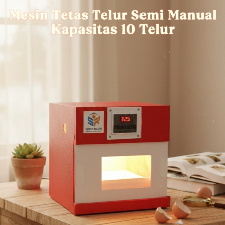 Mesin Tetas Telur Kapasitas 10 Telur Semi Otomatis
