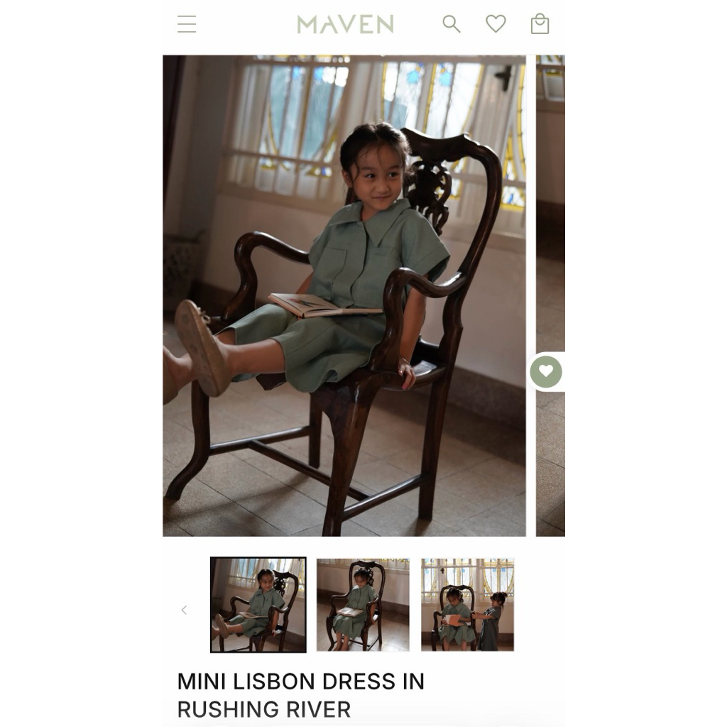 mini MAVEN lisbon dress in rushing river size 10