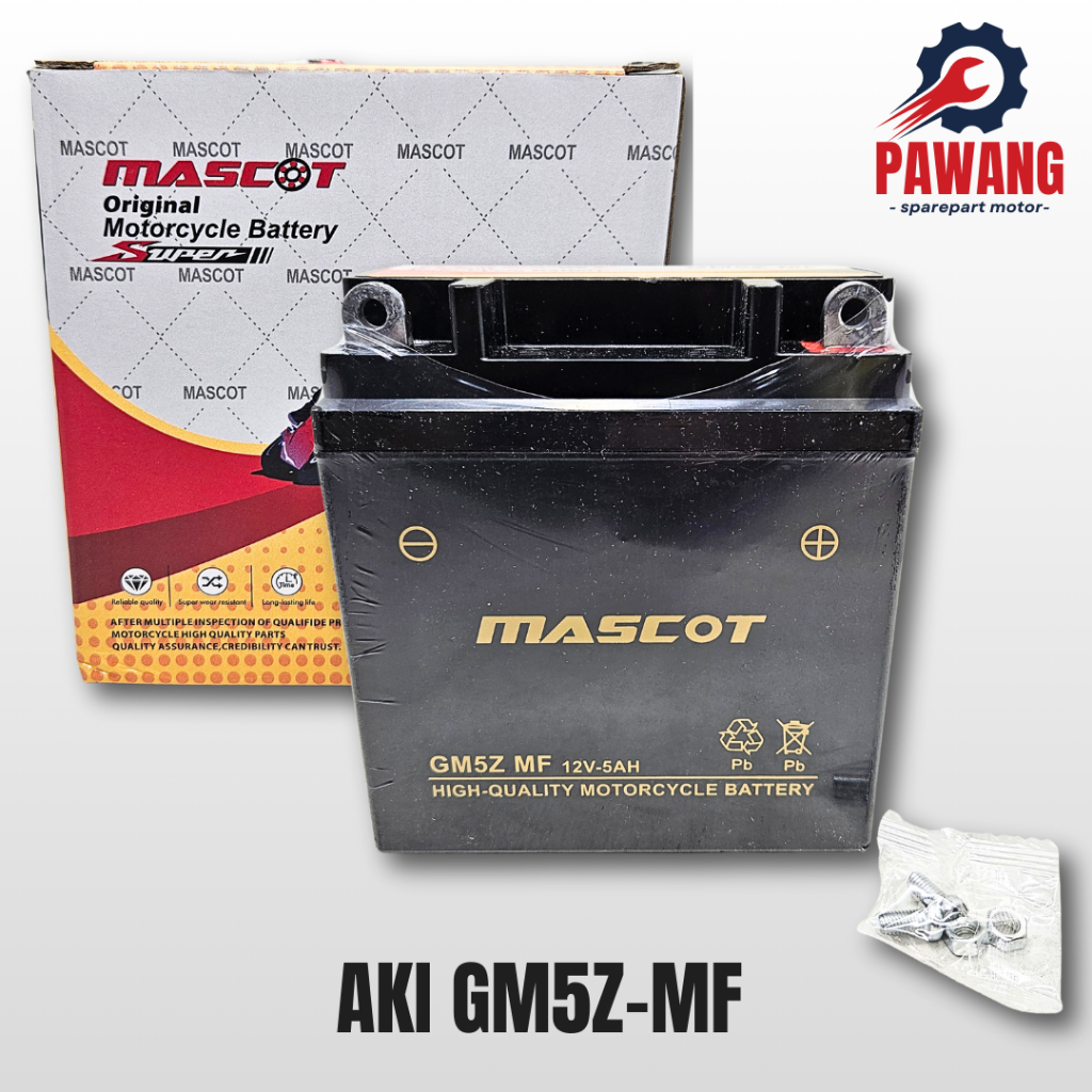 Aki Motor MASCOT (GM5Z-3B) Aki Kering Supra X Legenda Supra Fit Shogun Astrea Tahan Lama