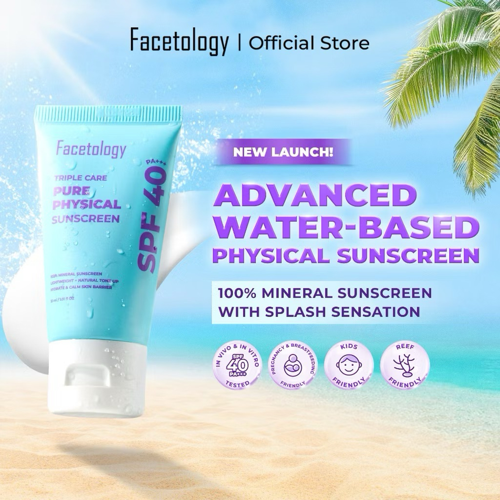 Facetology Triple Care Pure Physical Sunscreen SPF 40 PA+++ / Facetology pure physical sunscreen / f