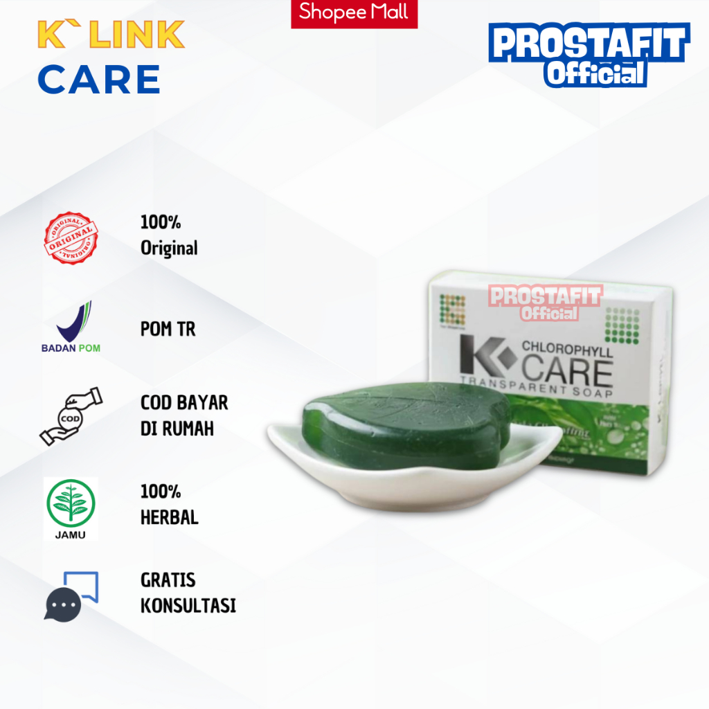 KLINK KLOROFIL SABUN | K Care Transparent Soap | Sabun Padat Klorofil