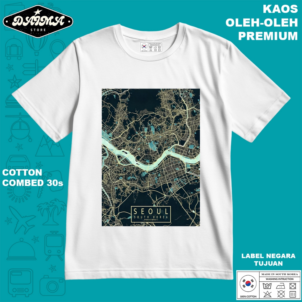 KAOS OLEH OLEH KOREA 20 PAKAI TAG LABEL KOREA ASLI BAJU SOUVENIR PREMIUM GIFT