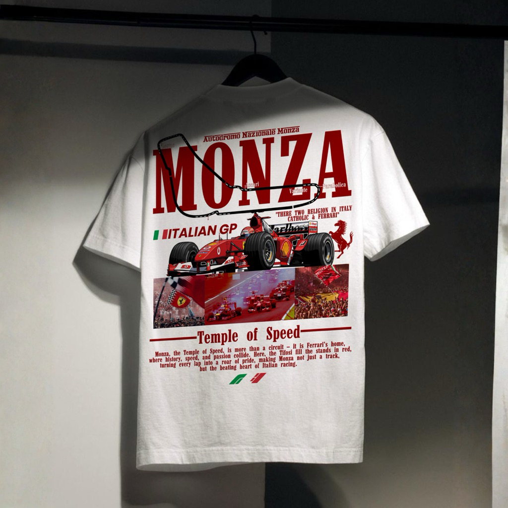 Monza F1 Tshirt | Kaos Streetwear Unisex Tee