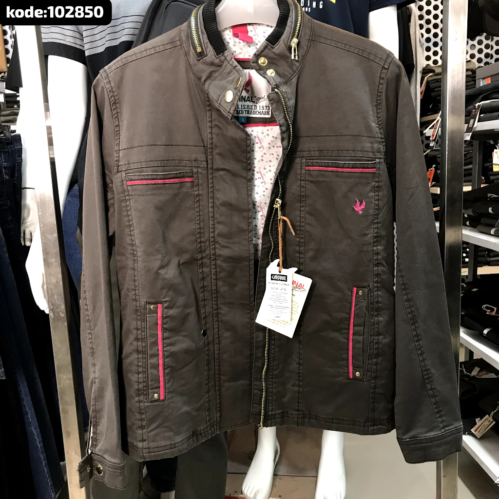 Jaket Cardinal Wanita Katun Ukuran M