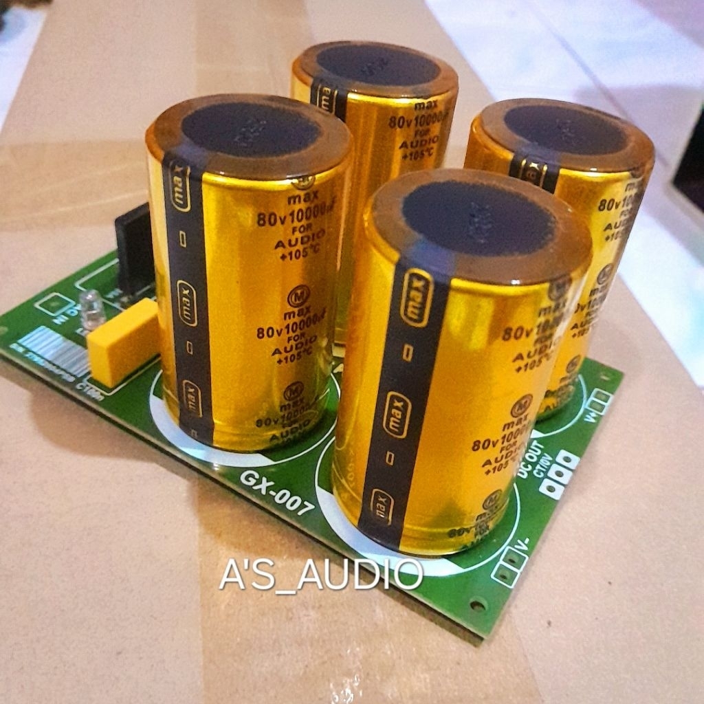 KIT PCB PSU 4 ELCO 80V 10000UF MAX FOR AUDIO ORIGINAL 1SET