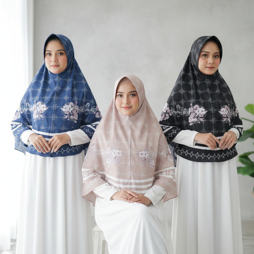 [Bergo Jumbo] Jilbab Instant Daily Hijab Bergo Syari Motif Terbaru