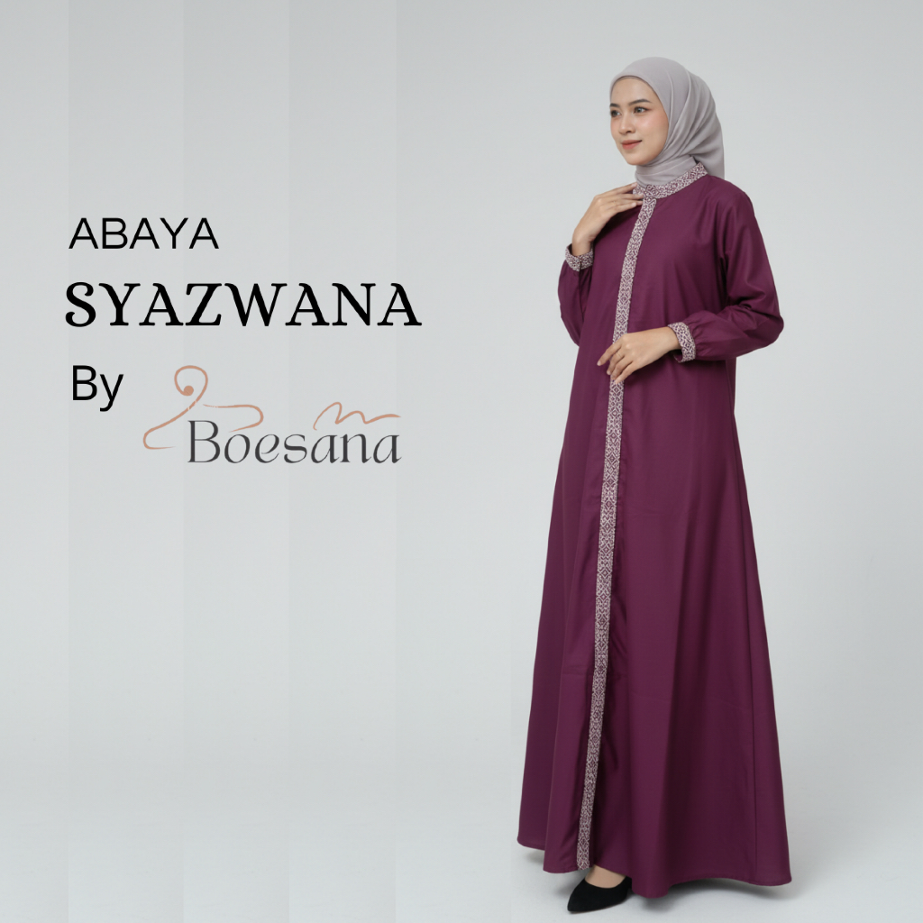 Abaya Bordir Gamis Dress Arab Abaya Hitam Turkey Bordir Premium Muslimah Elegan