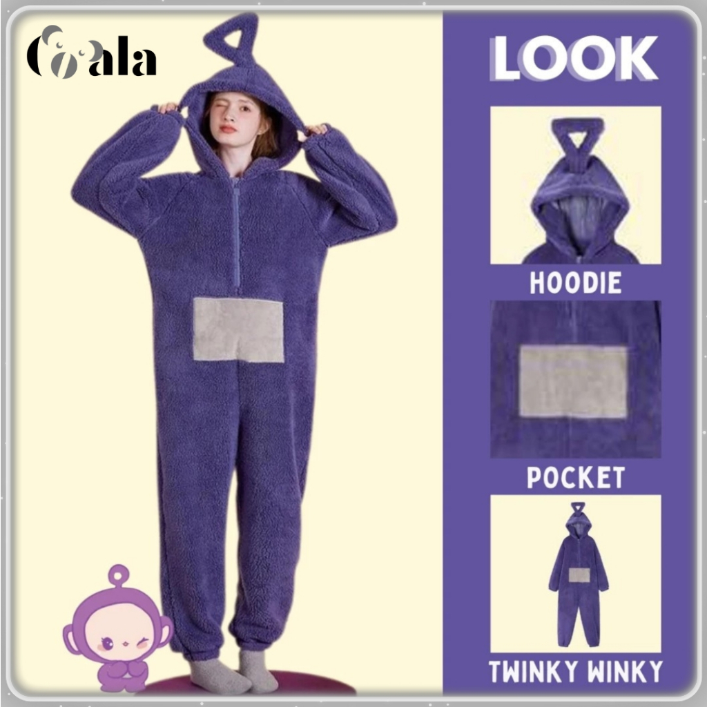 Kostum Onesie Teletubbies Karakter Tinky Winky Daster
